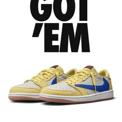 Air Jordan 1 Low Canary DS Size 10W 