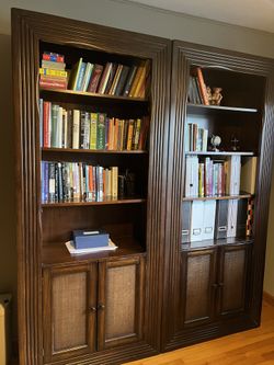 Wood Bookshelves w/ Storage - Bloomingdale’s