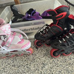 Kids Roller Blades That Adjust Size And Pads