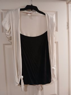 White and Black blouse