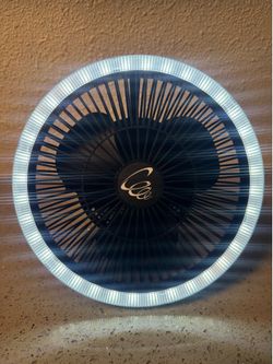 Camping fan three blades low noise, 36 LED light beads$30
