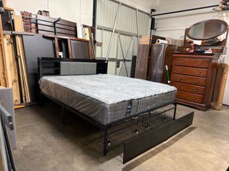 Cal king bed with mattress $380