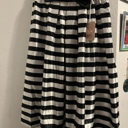 HER Destiny Black/White Stripe Skirt