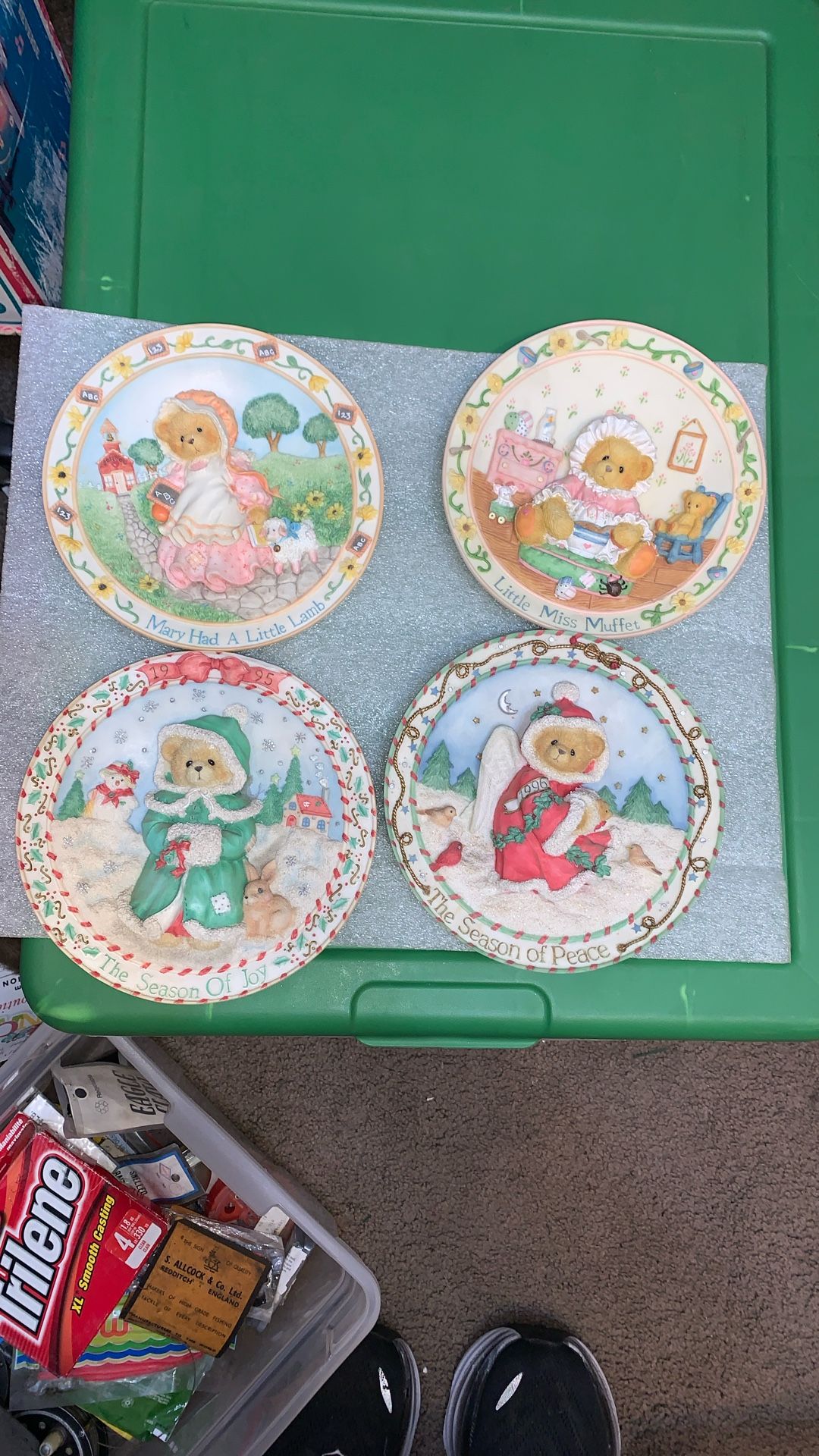 Cherished Teddies Plates. Set Of 4