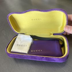 Authentic Gucci Velvet Sunglass Case With Gucci slip And cloth  