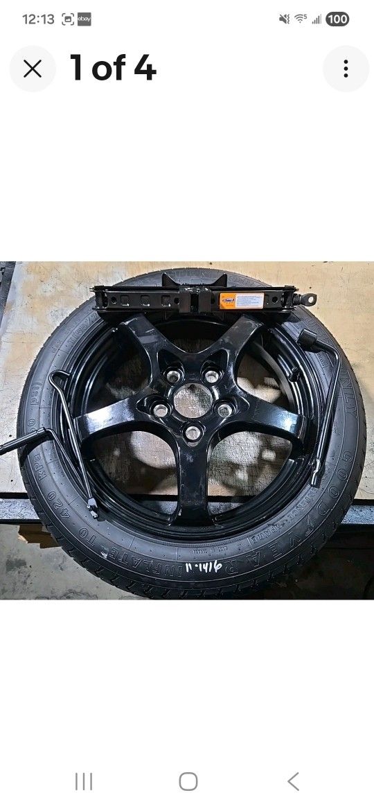 CADILLAC CTS SPARE TIRE KIT WHEEL RIM 17" WITH JACK TOOLS FITS 08-14 CTS