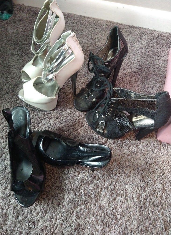 3 For $25 Women's Heels Size 6-6.5