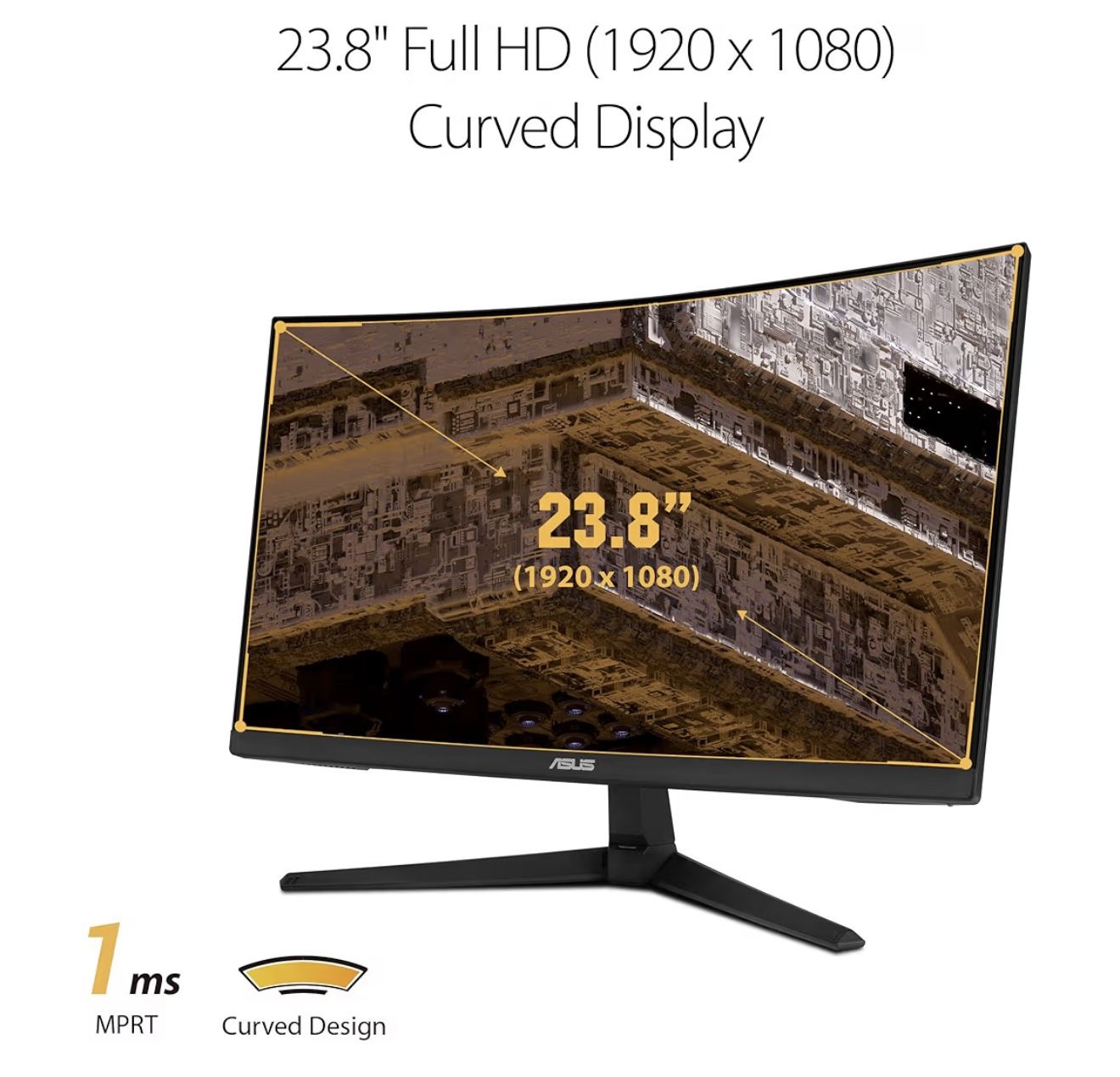 “2 × ASUS TUF Gaming VG24VQ1B 23.8″ Curved 165 Hz Monitors – $180 for both