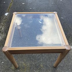 Glass Top End Table