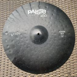 Vintage 1980s Paiste 400 Color Sound 20” Power Ride Cymbal
