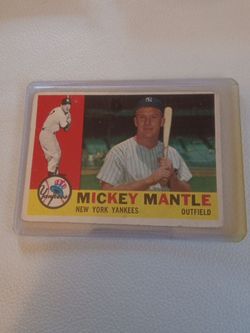 Vintage 1960Topps Baseball card #350 Mickey Mantle poor