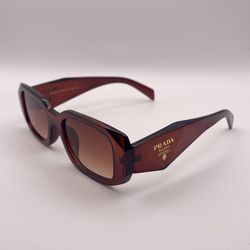 Brand New Prada Sunglasses - Brown & Gold 