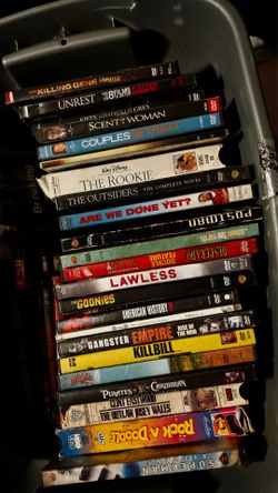SET OF DVDS AND 2 VHS