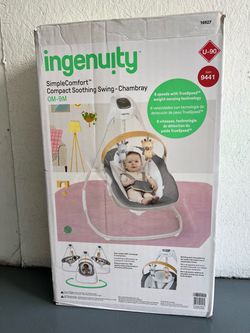 ingenuity SimpleComfort™ Compact Soothing Swing - Chambray