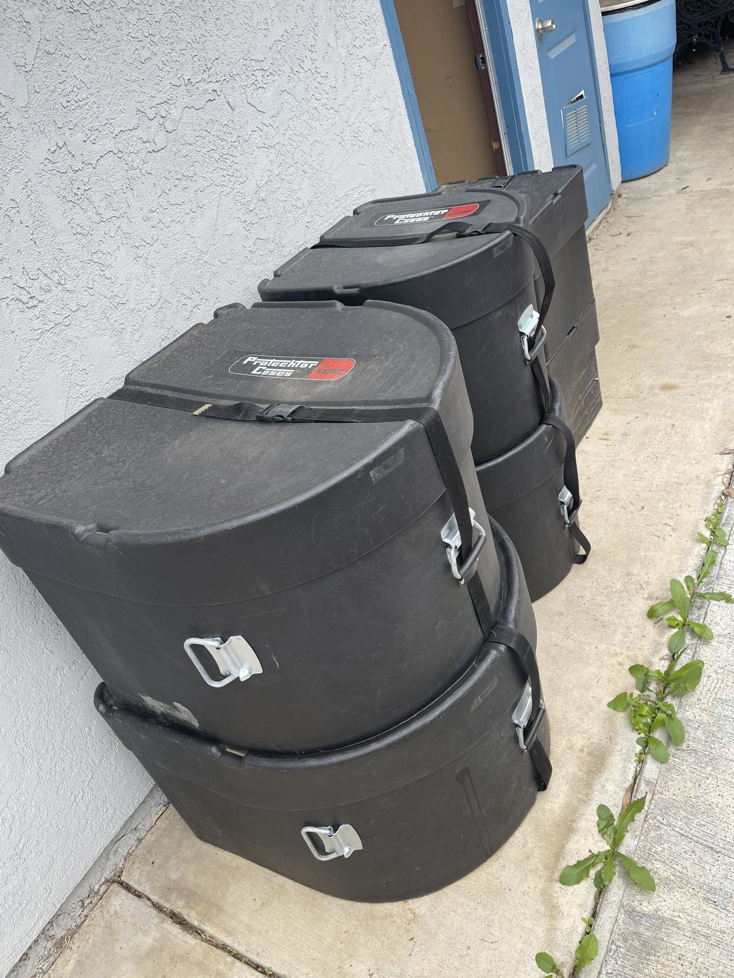 Drum Cases And Drums Different Sizes. From A High School Band