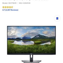 Dell Monitor SE2717HR 27 inch Widescreen IPS LED Full HD 16:9 IPS Black