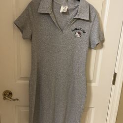 Hello Kitty Adorable Knit Polo Midi Dress-XL