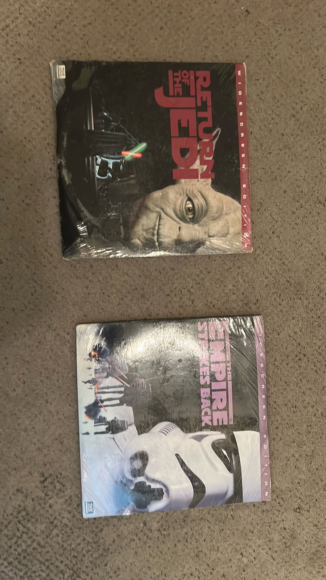 Sealed Return of the Jedi and The Empire Strikes Back lazer disc wide screen edition