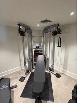 Commercial Dual Adjustable Pulley Functional Trainer – Excellent Condition
