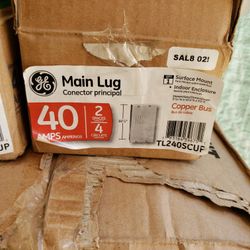 (2) GE Main Lug Conector Principal 40 Amps