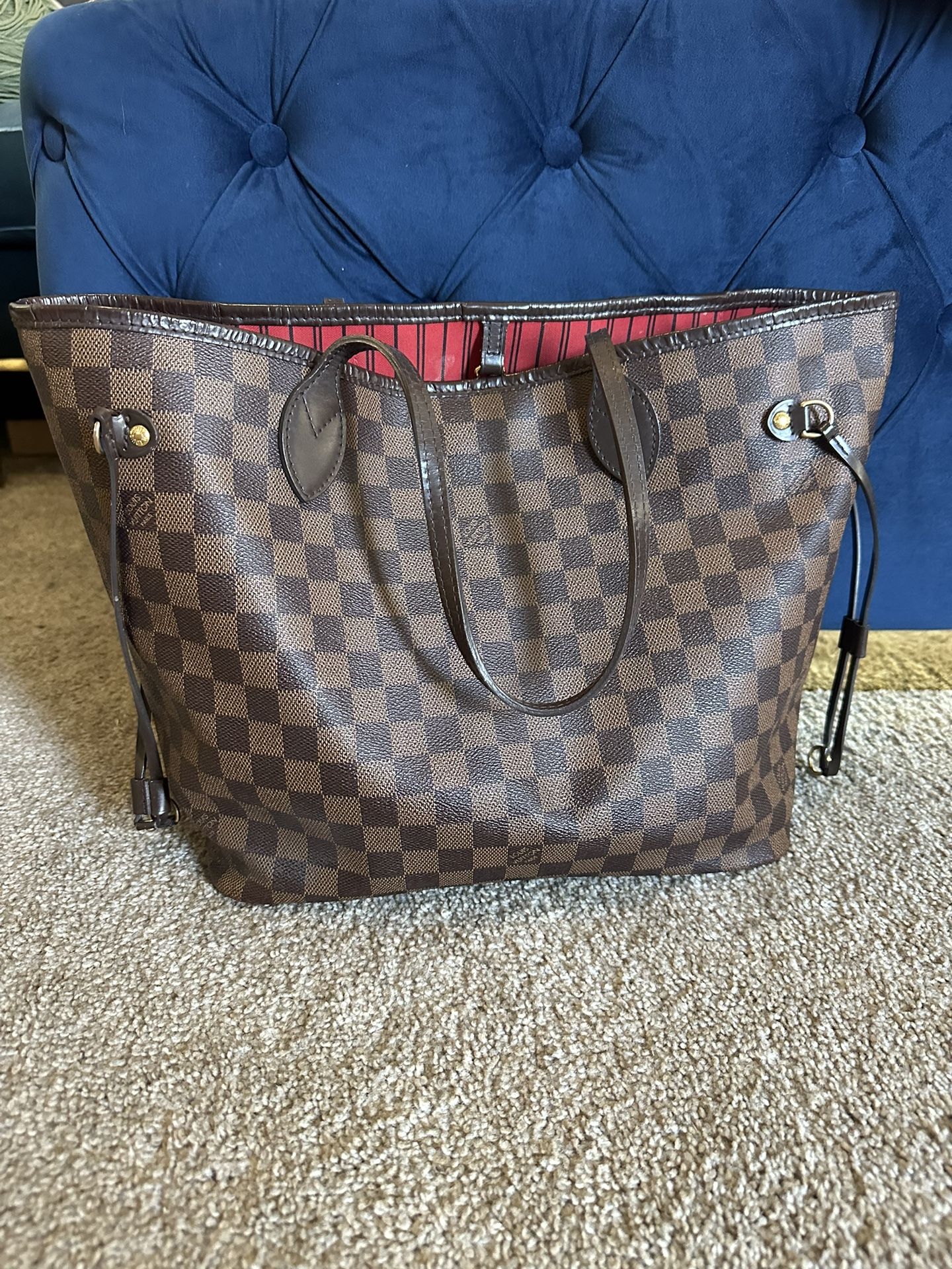 Authentic Louis Vuitton Damier Ebene Neverfull