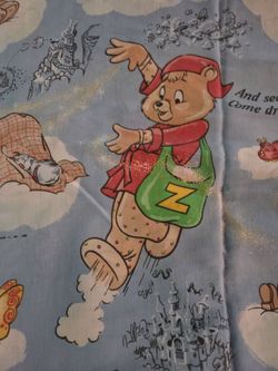 Rare Teddy Ruxpin full-sized flat sheet
