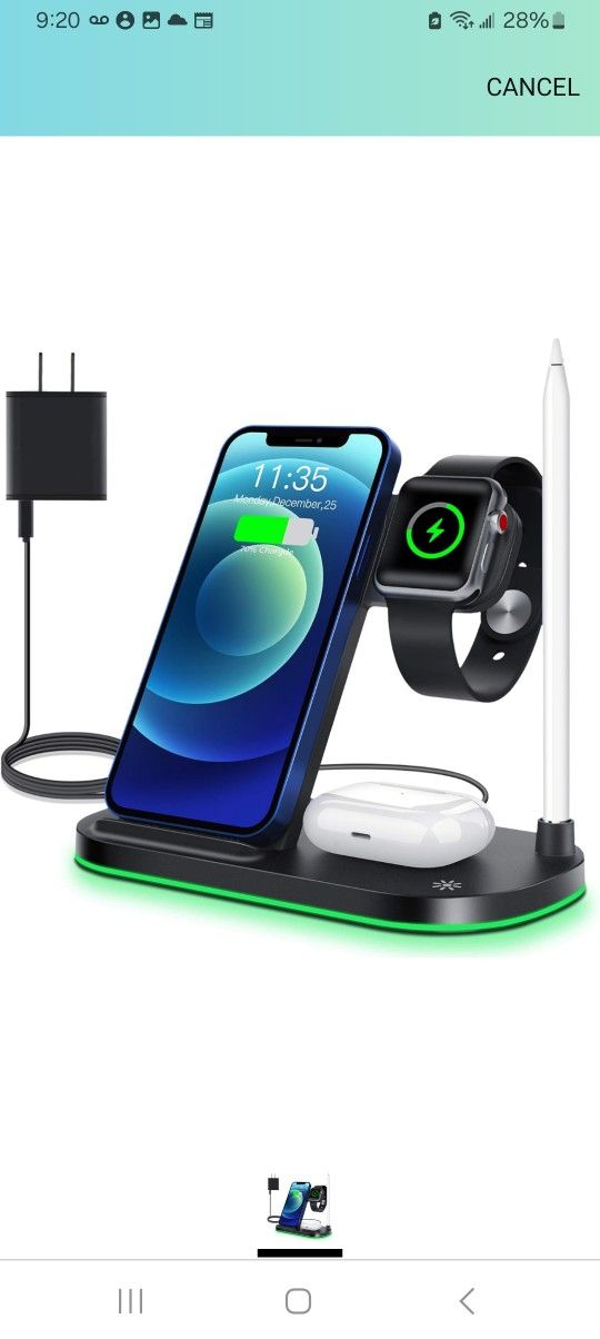 4in1 Wireless Charging Station $25