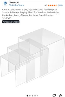Square acrylic risers