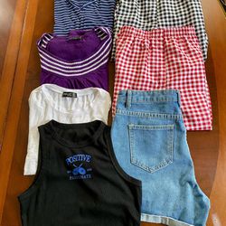 Girls Size 14/16 Summer Shorts & Shirts