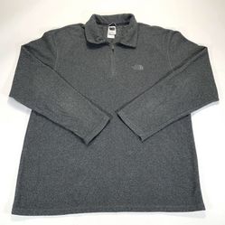 The North Face TKS 100 Men’s Fleece 1/4 Zip Sweater Pullover Grey Sz Large