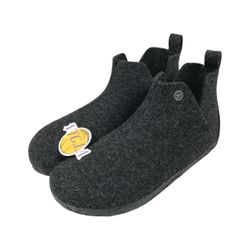 Birkenstock Andermatt Slippers Size 9 US 42 EU Charcoal Grey Wool Felt Shearling