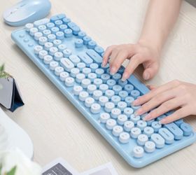 Colorful Wireless Keyboard and Mouse Combo