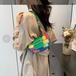 Women'S Pu Leather Solid Color Streetwear Square Magnetic Buckle Shoulder Bag