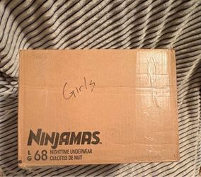 Girls Ninjamas Nighttime Underwear Large 68ct
