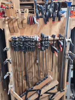 Large Mixed Lot of Woodworking Clamps