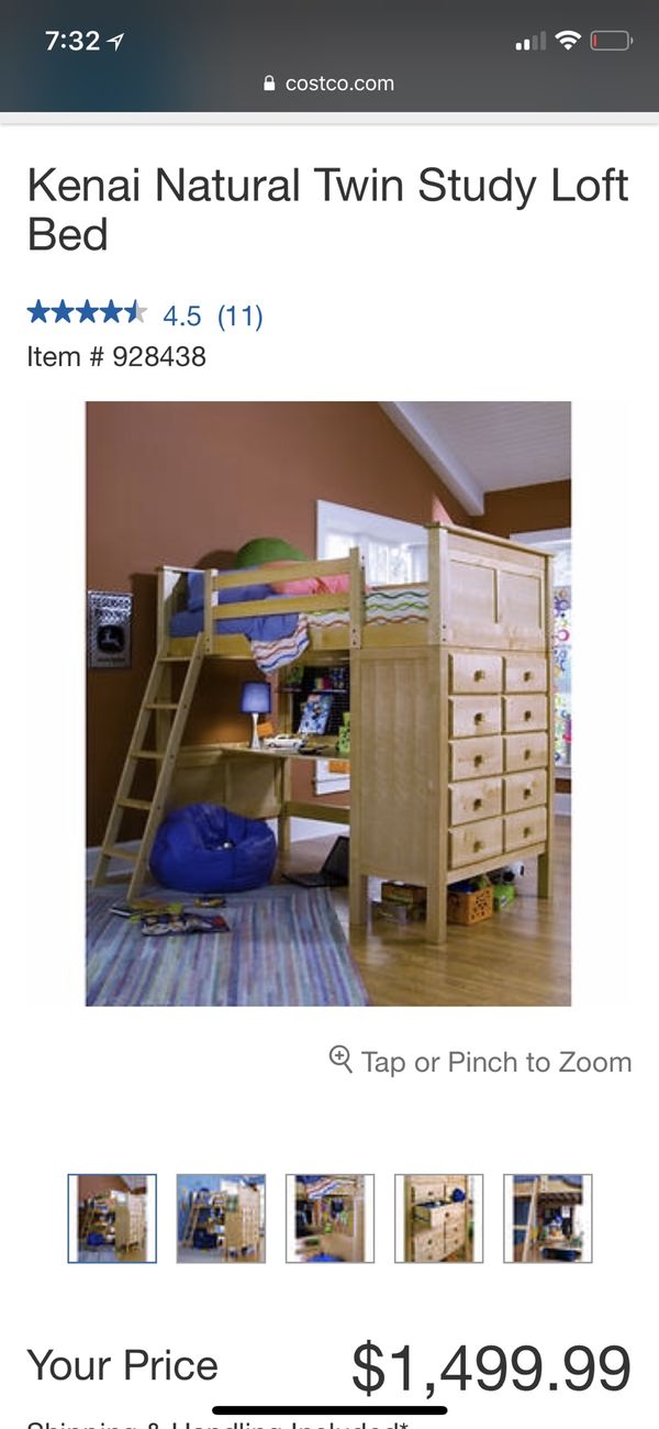Kenai Natural Twin Study Loft Bed For In M Or Offerup