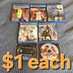 Ps4 Ps5 Games $1 Each 