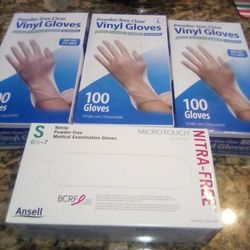 Disposable Gloves Vinyl Powder Free One Size Fits Most