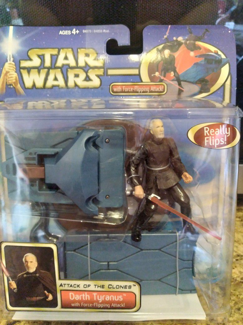 Star Wars Attack Of The Clones Darth Tyranus Action Figure Mint In Package 