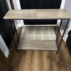 Console Table With Solid Shelf