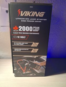 Viking 2000 Peak Amp lithium-ion jump starter and power bank