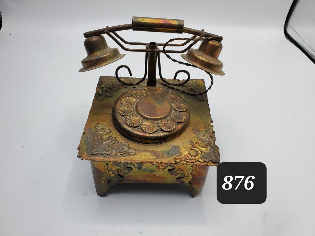 Antique Copper Phone Music Box