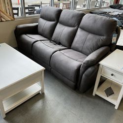 Dark Grey Power Recliner Couch New (in Store) 