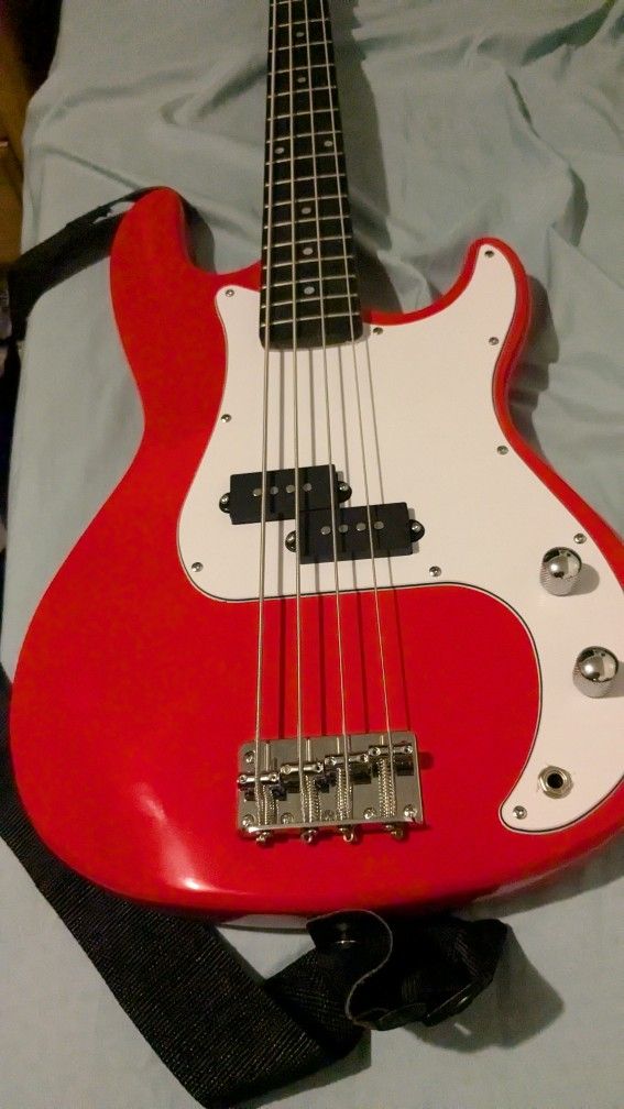 Red Bass Guitar 