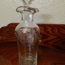 Vintage Vinegar Bottle With Mushroom Stopper