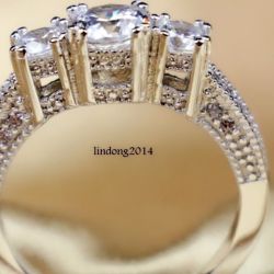 3 stones wedding ring size 8