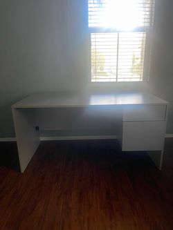 Gray Desk with Drawer