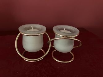 Unbranded entwined pair of votive candle holders