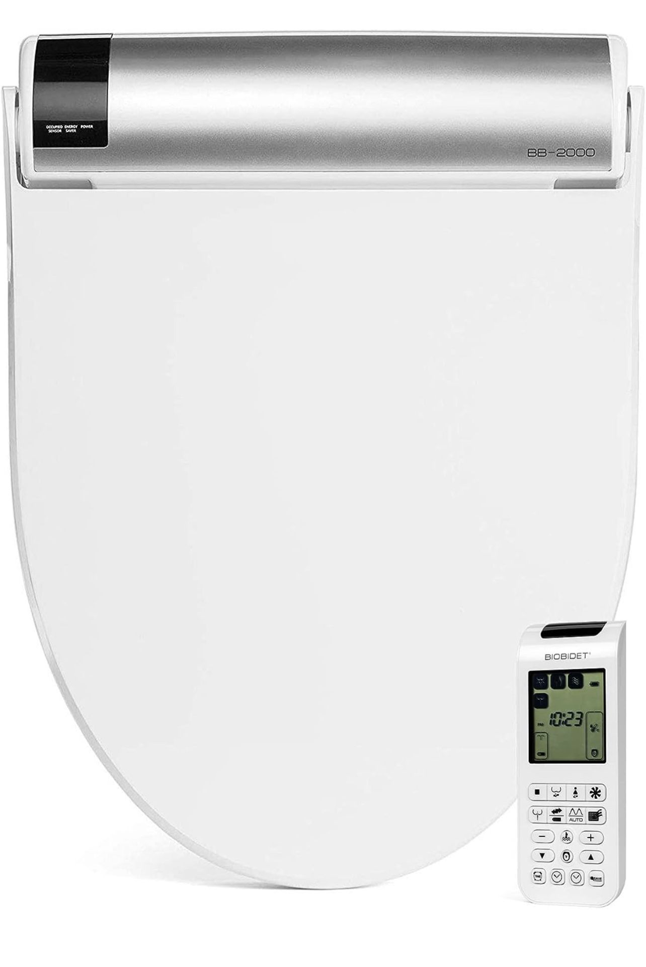 Bio Bidet Bliss BB2000 Round White Smart Toilet Seat, Premier Class, Unlimited Warm Water, Vortex Wash, Bidet Seat w /Remote Control