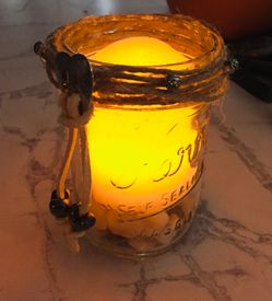 Mason jar candle holder